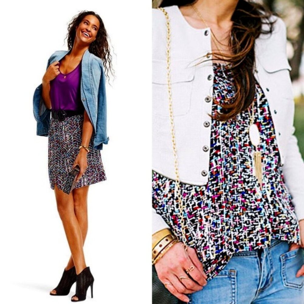 CABI Reversible Skirt/Top-Black/White‎ & MultiColor 4 looks 1 piece - Size M